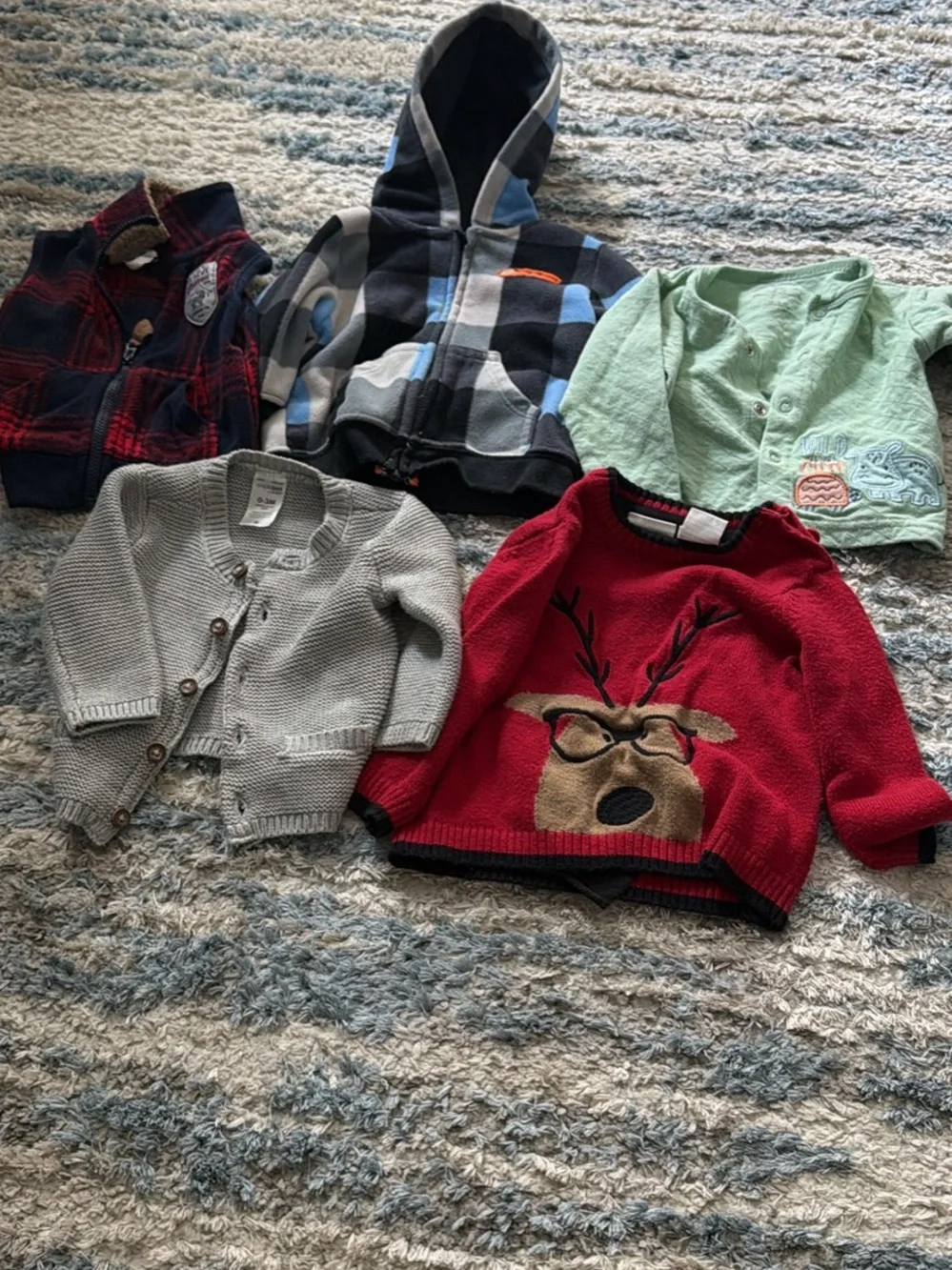 Unbranded Red Reindeer Knit Sweater for Kids - Picture 1 of 1